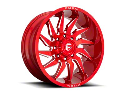 Fuel Wheels Saber Candy Red Milled 6-Lug Wheel; 24x12; -44mm Offset (07-13 Silverado 1500)