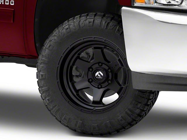 Fuel Wheels Shok Matte Black 6-Lug Wheel; 18x9; 20mm Offset (07-13 Silverado 1500)