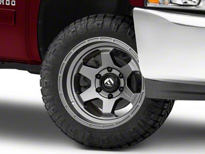 Fuel Wheels Shok Matte Gunmetal 6-Lug Wheel; 20x9; 19mm Offset (07-13 Silverado 1500)