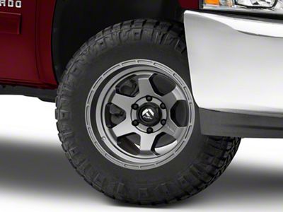 Fuel Wheels Shok Matte Gunmetal 6-Lug Wheel; 17x9; -12mm Offset (07-13 Silverado 1500)