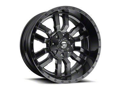Fuel Wheels Sledge Matte Black Gloss Black Lip 6-Lug Wheel; 24x12; -44mm Offset (07-13 Silverado 1500)