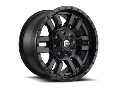 Fuel Wheels Sledge Matte Black with Gloss Black Lip 6-Lug Wheel; 20x12; -45mm Offset (07-13 Silverado 1500)