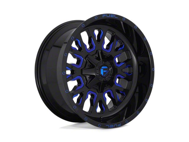 Fuel Wheels Stroke Gloss Black with Blue Tinted Clear 6-Lug Wheel; 17x9; -12mm Offset (07-13 Silverado 1500)