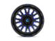 Fuel Wheels Stroke Gloss Black with Blue Tinted Clear 6-Lug Wheel; 18x9; 20mm Offset (07-13 Silverado 1500)