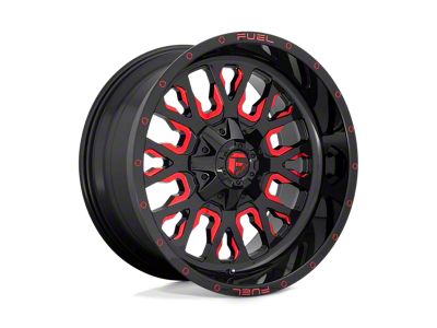 Fuel Wheels Stroke Gloss Black with Red Tinted Clear 6-Lug Wheel; 20x12; -43mm Offset (07-13 Silverado 1500)