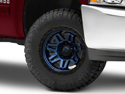 Fuel Wheels Syndicate Dark Blue with Black Ring 6-Lug Wheel; 17x9; -12mm Offset (07-13 Silverado 1500)