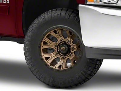 Fuel Wheels Traction Matte Bronze with Black Ring 6-Lug Wheel; 17x9; 1mm Offset (07-13 Silverado 1500)