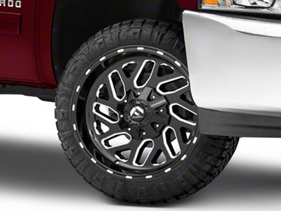 Fuel Wheels Triton Gloss Black Milled 6-Lug Wheel; 26x12; -44mm Offset (07-13 Silverado 1500)