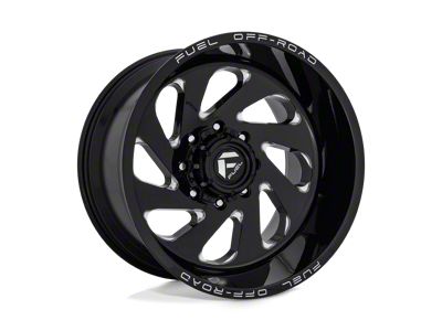Fuel Wheels Vortex Gloss Black Milled 6-Lug Wheel; 22x12; -44mm Offset (07-13 Silverado 1500)