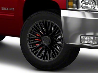 Fuel Wheels Rebar Blackout 8-Lug Wheel; 20x10; -18mm Offset (11-14 Silverado 2500 HD)
