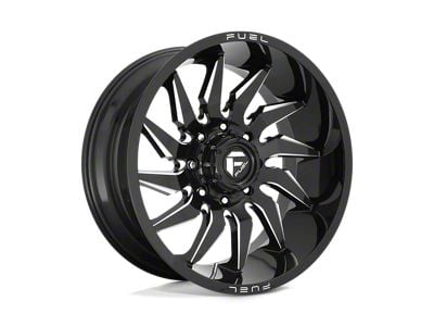Fuel Wheels Saber Gloss Black Milled 8-Lug Wheel; 22x10; -18mm Offset (11-14 Silverado 2500 HD)