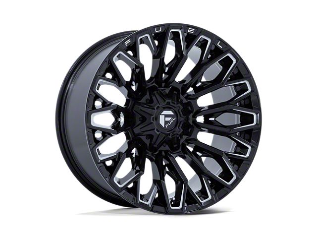 Fuel Wheels Strike Gloss Black Milled 8-Lug Wheel; 20x9; 1mm Offset (11-14 Silverado 2500 HD)