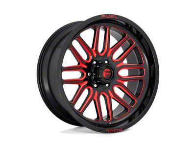 Fuel Wheels Ignite Gloss Black with Red Tinted Clear 8-Lug Wheel; 20x10; -18mm Offset (11-14 Silverado 3500 HD SRW)