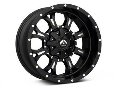 Fuel Wheels Krank Matte Black Milled 8-Lug Wheel; 20x10; -12mm Offset (11-14 Silverado 3500 HD SRW)