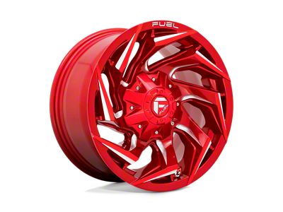Fuel Wheels Reaction Candy Red Milled 8-Lug Wheel; 22x10; -18mm Offset (11-14 Silverado 3500 HD SRW)