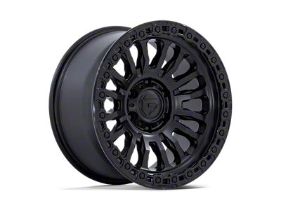 Fuel Wheels Rincon Matte Black with Gloss Black Lip 8-Lug Wheel; 17x9; 20mm Offset (11-14 Silverado 3500 HD SRW)
