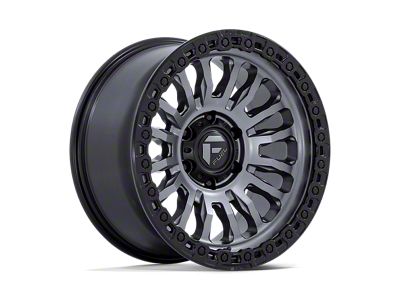Fuel Wheels Rincon Matte Gunmetal with Black Lip 8-Lug Wheel; 17x9; 20mm Offset (11-14 Silverado 3500 HD SRW)