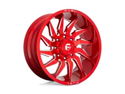 Fuel Wheels Saber Candy Red Milled 8-Lug Wheel; 20x9; 20mm Offset (11-14 Silverado 3500 HD SRW)