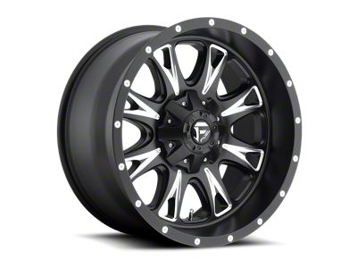 Fuel Wheels Throttle Matte Black Milled 8-Lug Wheel; 18x9; 20mm Offset (11-14 Silverado 3500 HD SRW)