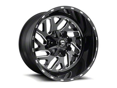 Fuel Wheels Triton Gloss Black Milled 8-Lug Wheel; 20x10; -18mm Offset (11-14 Silverado 3500 HD SRW)