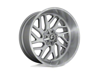 Fuel Wheels Triton Platinum Brushed Gunmetal with Tinted Clear 8-Lug Wheel; 26x12; -44mm Offset (11-14 Silverado 3500 HD SRW)