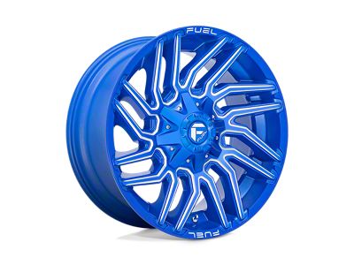 Fuel Wheels Typhoon Anodized Blue Milled 8-Lug Wheel; 20x10; -18mm Offset (11-14 Silverado 3500 HD SRW)