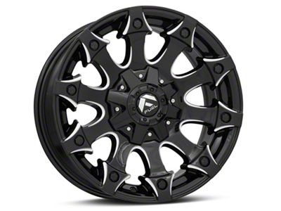Fuel Wheels Battle Axe Gloss Black Milled 6-Lug Wheel; 18x9; 20mm Offset (07-14 Tahoe)