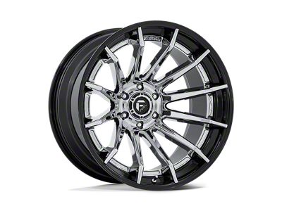 Fuel Wheels Burn Chrome with Gloss Black Lip 6-Lug Wheel; 20x9; 1mm Offset (07-14 Tahoe)