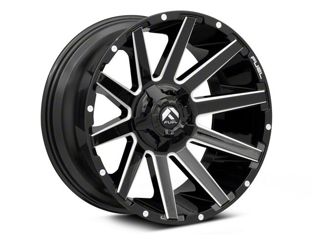 Fuel Wheels Contra Gloss Black Milled 6-Lug Wheel; 20x9; 20mm Offset (07-14 Tahoe)