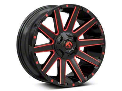 Fuel Wheels Contra Gloss Black with Red Tinted Clear 6-Lug Wheel; 20x10; -19mm Offset (07-14 Tahoe)