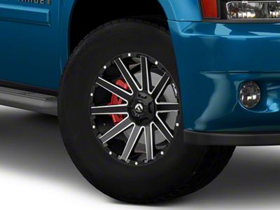 Fuel Wheels Contra Matte Black Milled 6-Lug Wheel; 18x9; 1mm Offset (07-14 Tahoe)