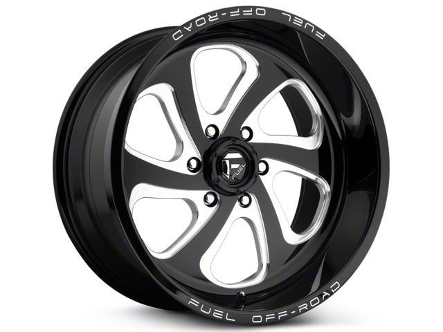 Fuel Wheels Flow Gloss Black Milled 6-Lug Wheel; 20x9; 20mm Offset (07-14 Tahoe)