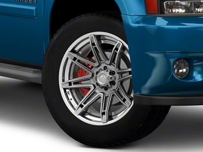 Fuel Wheels Fusion Forged Brawl Platinum with Chrome Lip 6-Lug Wheel; 22x10; -18mm Offset (07-14 Tahoe)