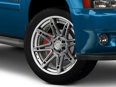 Fuel Wheels Fusion Forged Brawl Platinum with Chrome Lip 6-Lug Wheel; 24x12; -44mm Offset (07-14 Tahoe)