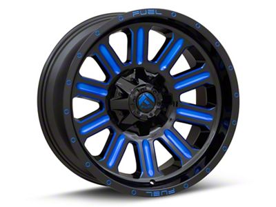 Fuel Wheels Hardline Gloss Black with Blue Tinted Clear 6-Lug Wheel; 20x9; 20mm Offset (07-14 Tahoe)
