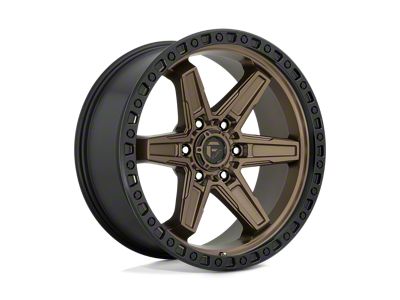 Fuel Wheels Kicker Matte Bronze with Black Bead Ring 6-Lug Wheel; 20x9; 1mm Offset (07-14 Tahoe)