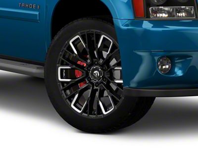 Fuel Wheels Rebar Gloss Black Milled 6-Lug Wheel; 22x12; -44mm Offset (07-14 Tahoe)