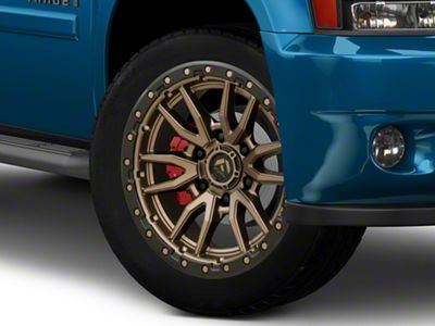 Fuel Wheels Rebel Matte Bronze with Black Bead Ring 6-Lug Wheel; 22x9; 20mm Offset (07-14 Tahoe)