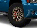 Fuel Wheels Rebel Matte Bronze with Black Bead Ring 6-Lug Wheel; 17x9; 1mm Offset (07-14 Tahoe)