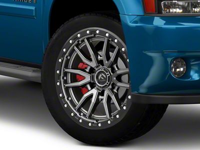 Fuel Wheels Rebel Matte Gunmetal with Black Bead Ring 6-Lug Wheel; 22x9; 20mm Offset (07-14 Tahoe)