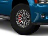 Fuel Wheels Rebel Matte Gunmetal with Black Bead Ring 6-Lug Wheel; 17x9; -12mm Offset (07-14 Tahoe)