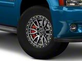 Fuel Wheels Rebel Matte Gunmetal with Black Bead Ring 6-Lug Wheel; 18x9; 1mm Offset (07-14 Tahoe)