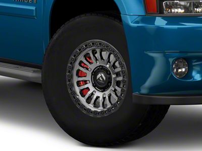 Fuel Wheels Rincon Matte Gunmetal with Matte Black Lip 6-Lug Wheel; 17x9; 1mm Offset (07-14 Tahoe)