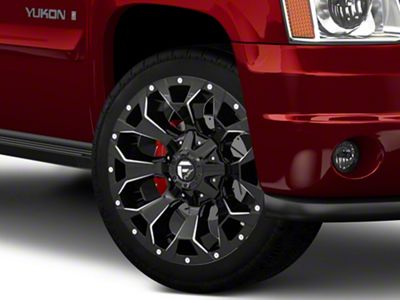 Fuel Wheels Assault Gloss Black Milled 6-Lug Wheel; 22x10; -18mm Offset (07-14 Yukon)