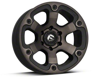 Fuel Wheels Beast Matte Black Machined with Dark Tint 6-Lug Wheel; 17x9; 1mm Offset (07-14 Yukon)