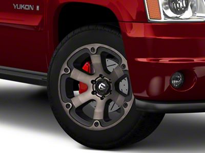 Fuel Wheels Beast Matte Black Machined with Dark Tint 6-Lug Wheel; 20x10; -18mm Offset (07-14 Yukon)