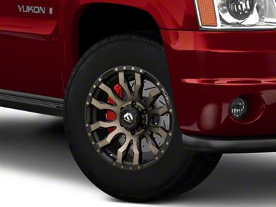 Fuel Wheels Blitz Matte Black Double Dark Tint 6-Lug Wheel; 18x9; -12mm Offset (07-14 Yukon)