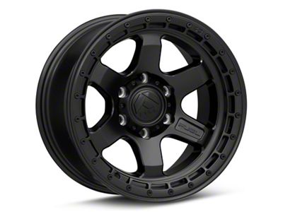 Fuel Wheels Block Matte Black with Black Ring 6-Lug Wheel; 17x9; 1mm Offset (07-14 Yukon)