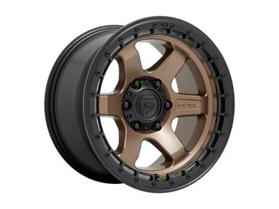 Fuel Wheels Block Matte Bronze with Black Ring 6-Lug Wheel; 18x9; 20mm Offset (07-14 Yukon)