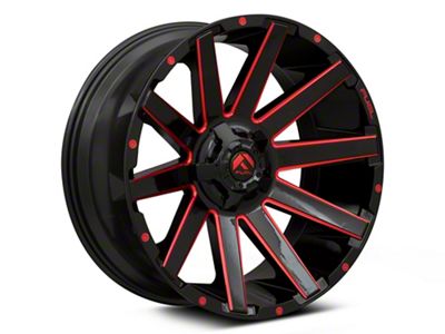 Fuel Wheels Contra Gloss Black with Red Tint 6-Lug Wheel; 22x10; -19mm Offset (07-14 Yukon)